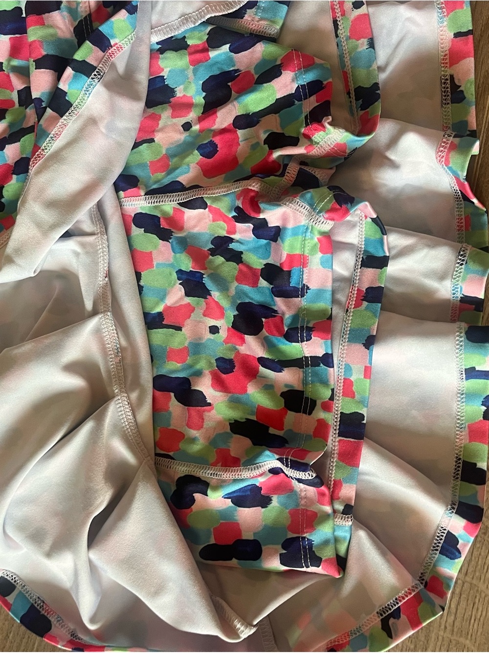 Pickleball or Tennis Ruffle Skirt with Abstract Print - Picture 4 of 7